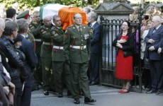 Hundreds gather at the removal of Brian Lenihan