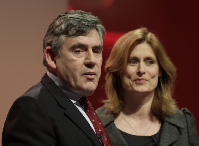 Gordon Brown with his wife Sarah