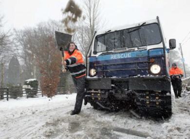 Dublin Civil Defence snow rescue last year.