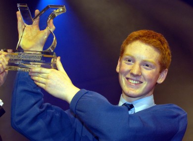 Patrick Collison winning the Young Scientist competition in 2005. Collison's startup Stripe, set up with his brother John, is now worth an estimated $100m.