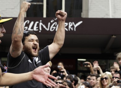 Weepu celebrates on the streets of Auckland following New Zealand's World Cup win last year
