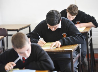 Students at CBS Westland Row sitting exams today