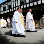 Members of the clergy arrive. 

Laura Hutton/Photocall Ireland