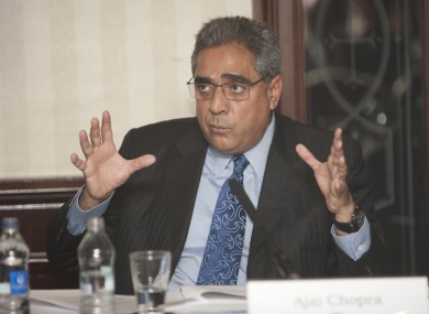 The IMF's Ajai Chopra speaks to reporters in Dublin this afternoon.