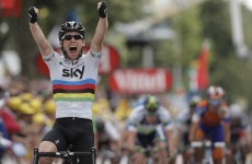 Sprint Finish: Mark Cavendish holds off charging Nicolas Roche to win Stage 18