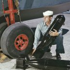 The bombs, like the one held here by J.D. Estes, were getting bigger and heavier.