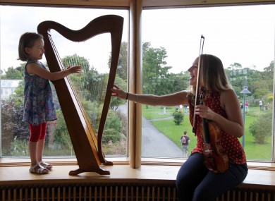 Caoimhe Gannon, 4, and Aoife O'Brien at the Botanic Gardens