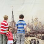 From left: Eoin Weeks, 9, Isabella Fusciardi, 3, and Aidan Weeks, 7, enjoying the Tall Ships event. (Sasko Lazarov/Photocall Ireland)