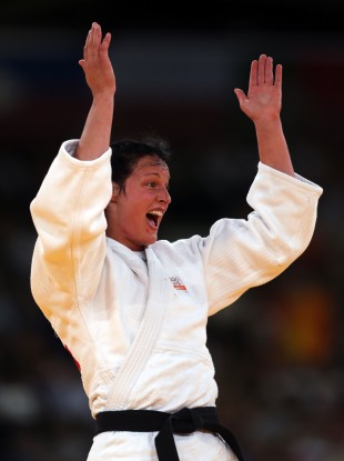 Netherlands Judo player Edith Bosch was on hand during last night's 100m final