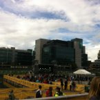 Soaking up the atmosphere at the festival events by the quays, by @ninolawlor.