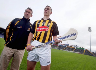 Kilkenny's Cillian Buckley with manager Richie Mulrooney at