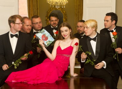 Mezzo-Soprano Laura Murphy from the Wexford Festival Chorus gets some attention from the Wexford Opera Festival volunteers