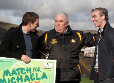 Donegal manager Jim McGuinness, Michaela's widower John McAreavey and Ulster manager Joe Kernan.