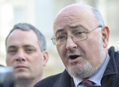 On right: Sinn Féin health spokesperson CaoimhghÃn Ó Caoláin (file photo)