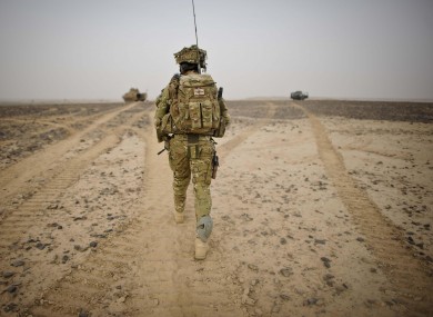 File photo of a British Army officer in Afghanistan.