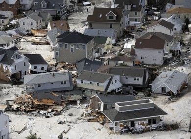 Some of the destruction caused by Hurricane Sandy.