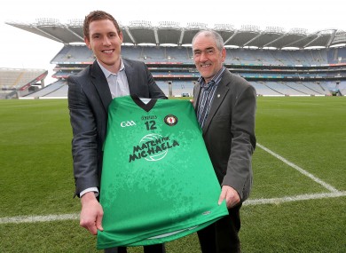 John McAreavey and Mickey Harte at the launch of the Match for Michaela earlier this month.
