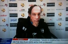 Why was Roberto Mancini wearing a David Platt mask at training this morning?