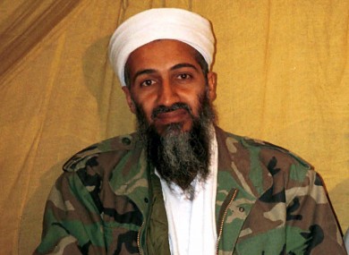 Undated photo of Osama bin Laden in Afghanistan