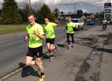 The fundraising run reaches Portlaoise.