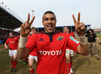 Simon Zebo has been shortlisted for the award.