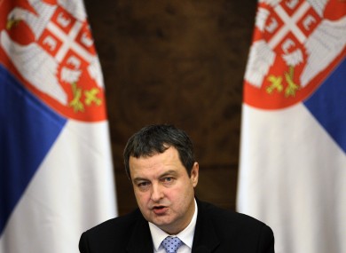 Serbian Prime Minister and Interior Minister Ivica Dacic