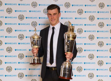 Bale is the third player to win both the PFA and Young Player awards in the same year, after Andy Gray and Cristiano Ronaldo.
