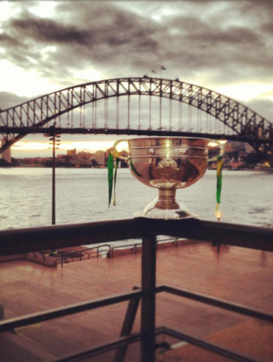 Check out the Sam Maguire Cup at the Sydney Harbour Bridge