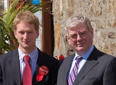 Stephen Fitzpatrick canvassing with Eamon Gilmore in 2009