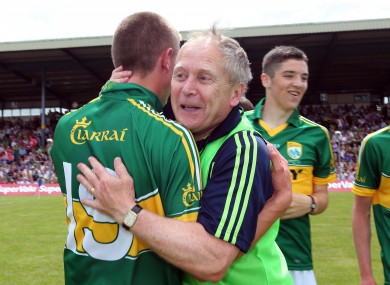 Kerry's Mickey Ned O'Sullivan celebrates after the Munster final.
