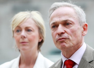 Meath East TD Regina Doherty and Minister Richard Bruton at the launch of the campaign today.
