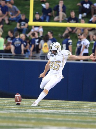 Galvin kicking off for the University of Central Florida.