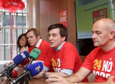 Junior doctors at the launch of the 24 No More campaign.