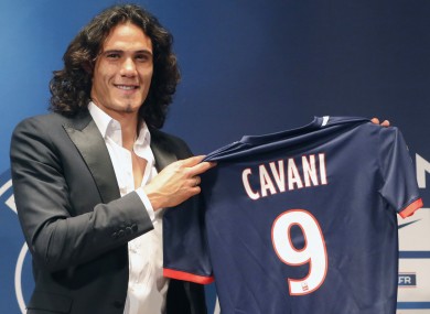 PSG's Edison Cavani will hope to start.