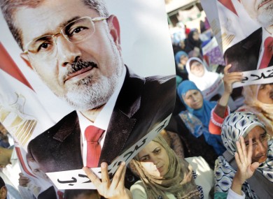 Supporters of ousted president Mohammed Morsi march in Cairo