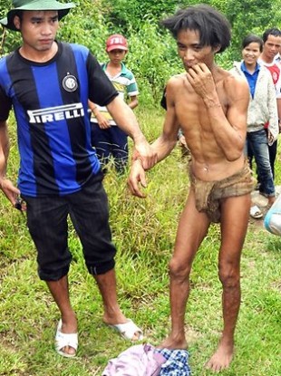 Ho Van Lang, 42, pictured when rescued.