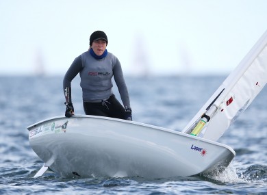 Ireland's Annalise Murphy in action at the Laser European & World Sailing Championships.