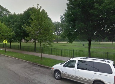The shooting took place in a basketball court in this park.