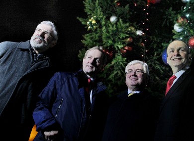 The party leaders: Gerry Adams, Enda Kenny, Eamon Gilmore and Micheál Martin