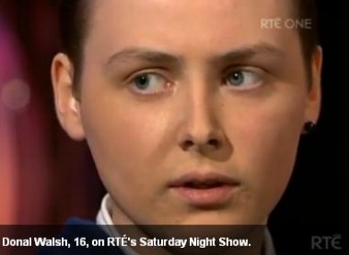 Donal Walsh on RTE's Saturday Night Show.