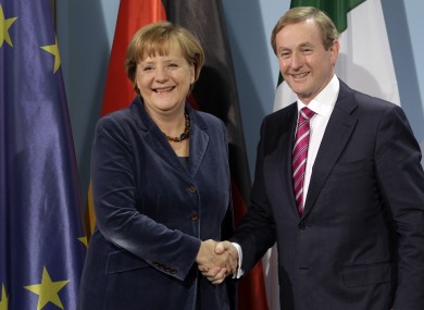 Enda Kenny with Angela Merkel last year