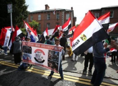 Friends and family of the Halawa siblings demonstrate in Dublin last month