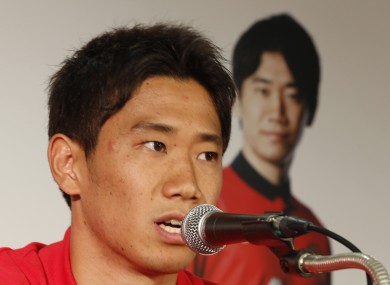 Kagawa facing the media (file photo).