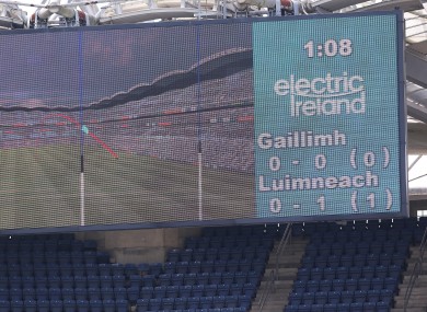 Limerick's first point of the game against Galway was incorrectly disallowed by Hawkeye.