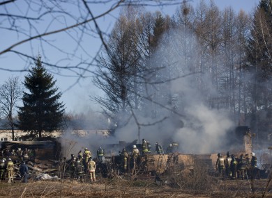File: A fire in a psychiatric hospital in Moscow in April of this year.