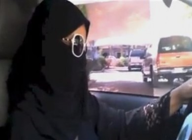Saudi woman driving today.