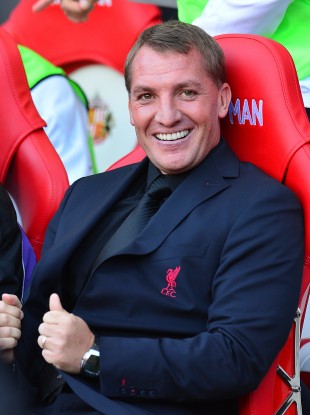 Liverpool manager Brendan Rodgers smiles before kick off last weekend.