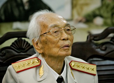 An August 2008 picture of General Vo Nguyen Giap.