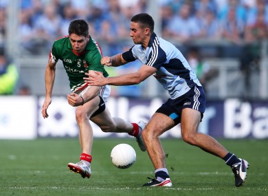 Mayo's Lee Keegan and James McCarthy of Dublin.